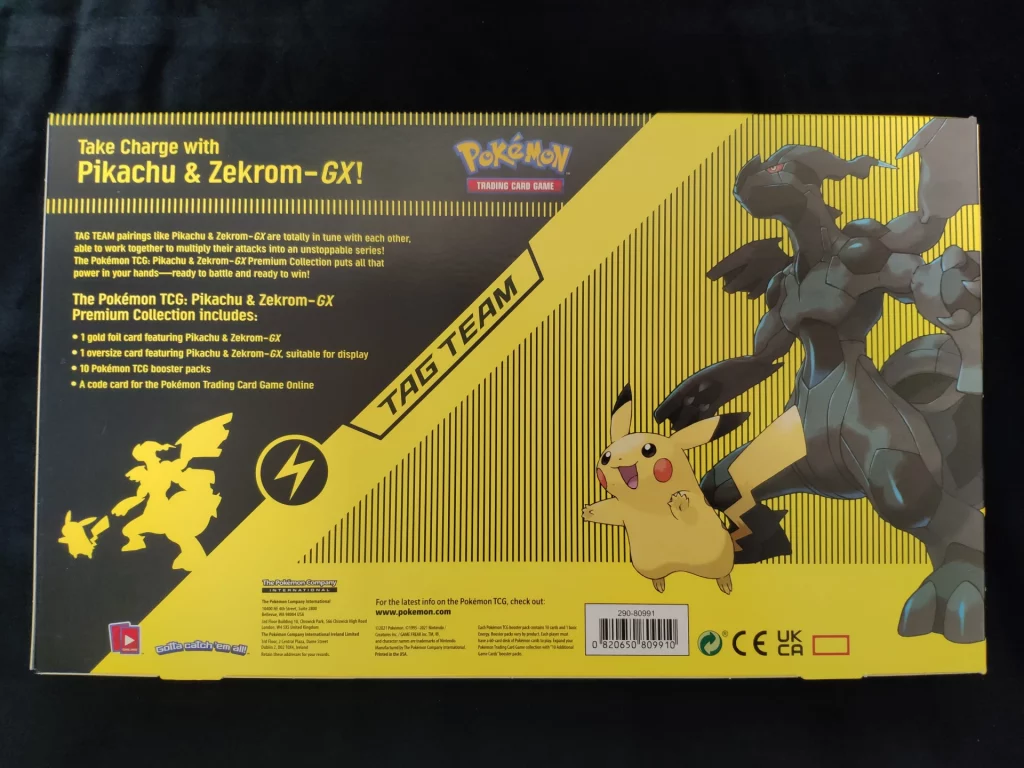 Pikachu & Zekrom GX Box