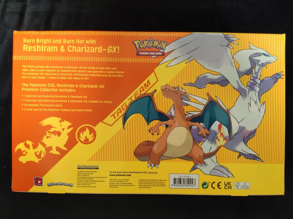 Reshiram & Charizard GX Box