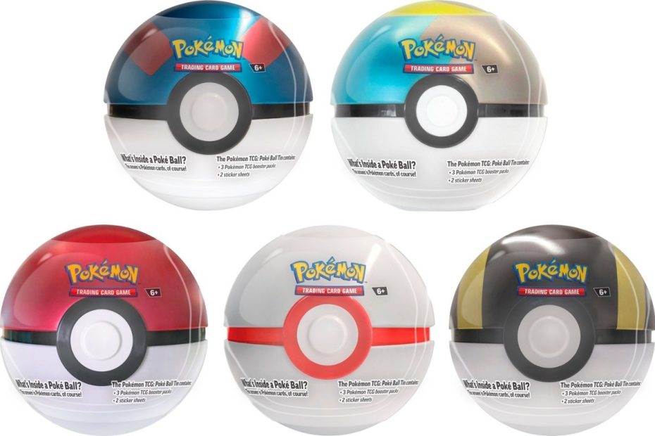 Pokemon new pokeball tins set